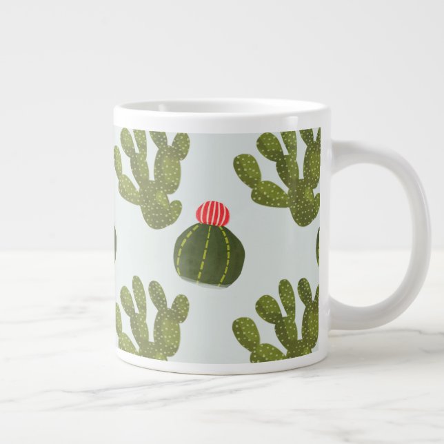 Taza De Café Gigante Colección de Llamarama | Patrón de cactus de corte (Derecha)