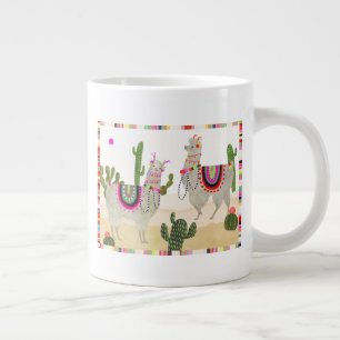 Taza De Café Gigante Colección Llamarama  Llamas cortas