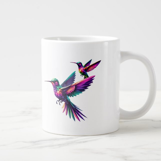 Taza De Café Gigante Colibrí prisma multicolor (Derecha)