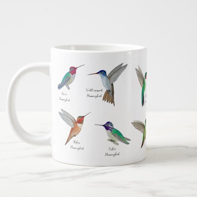 Taza De Café Gigante Colibríes de Norteamérica (Izquierda)