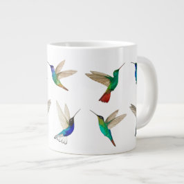 Taza De Café Gigante Colibríes tropicales