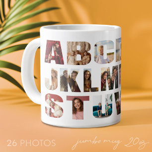 Taza De Café Gigante Collage de fotos alfabético - Nivel Difícil
