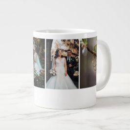 Taza De Café Gigante Collage de fotos Boda personalizado
