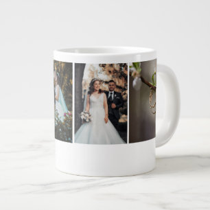Taza De Café Gigante Collage de fotos Boda personalizado