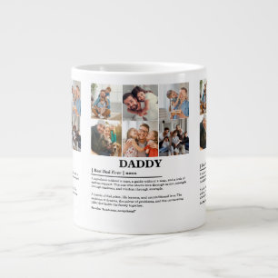 Taza De Café Gigante Collage de fotos de definición de papi personaliza