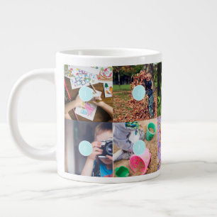 Taza De Café Gigante Collage de fotos del Día de la Madre