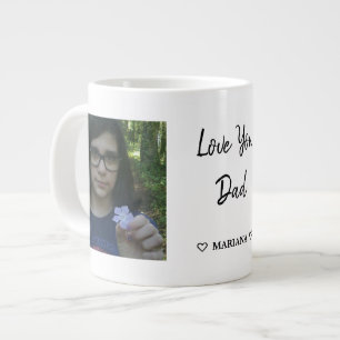 Taza De Café Gigante Collage de fotos del Día del Padre del Personaliz