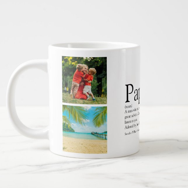 Taza De Café Gigante collage de fotos Divertido Guay Papá Papá Definici (Izquierda)