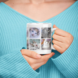 Taza De Café Gigante Collage de fotos Mascota familiar