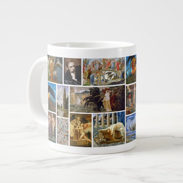 Taza De Café Gigante Collage de la Galería Art Nouveau de Walter Crane (Izquierda)