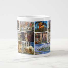 Taza De Café Gigante Collage de la Galería Art Nouveau de Walter Crane