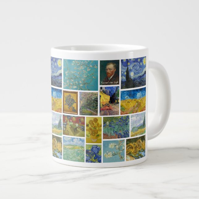 Taza De Café Gigante Collage de la Galería de Arte Vincent Van Gogh (Derecha)