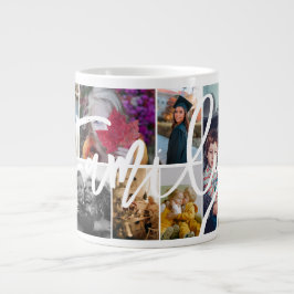Taza De Café Gigante Collage de personalizado Casual Simple 8 Fotos