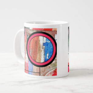 Taza De Café Gigante collage del arte abstracto, técnicas mixtas y