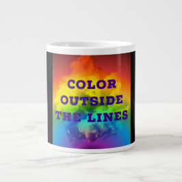 Taza De Café Gigante Color fuera de las líneas