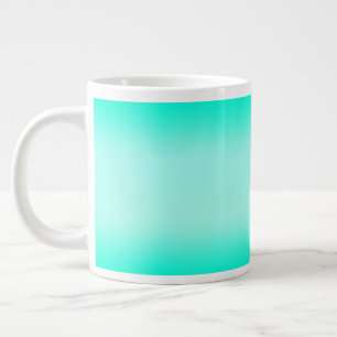 Taza De Café Gigante Color moderno de gradiente de color turquesa simpl