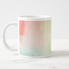 Taza De Café Gigante Color rojo amarillo de los dedos de Rubor