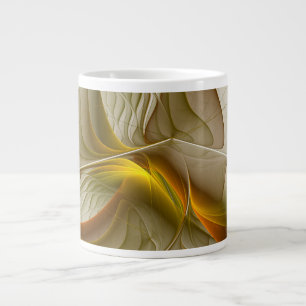 Taza De Café Gigante Colores de metales preciosos, arte fractal abstrac