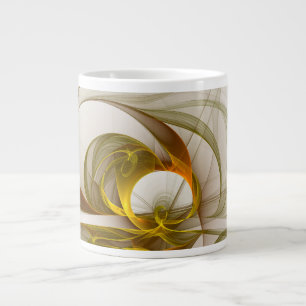 Taza De Café Gigante Colores metálicos preciosos abstractos modernos Fr