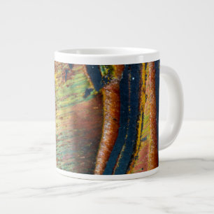 Taza De Café Gigante Colorido abstracto de un ojo de tigre