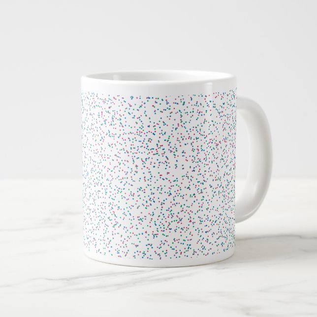 Taza De Café Gigante Coloridos puntos de primavera (Derecha)