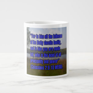 Taza De Café Gigante Colosenses 2:9-10 WEBU Mug