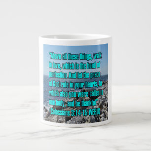Taza De Café Gigante Colosenses 3:14-15 WEBU Mug