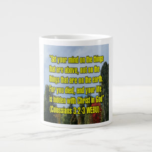 Taza De Café Gigante Colosenses 3:2-3 WEBU Mug