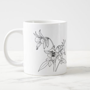 Taza De Café Gigante Columbina Roja - Aquilegia canadensis - Nativo