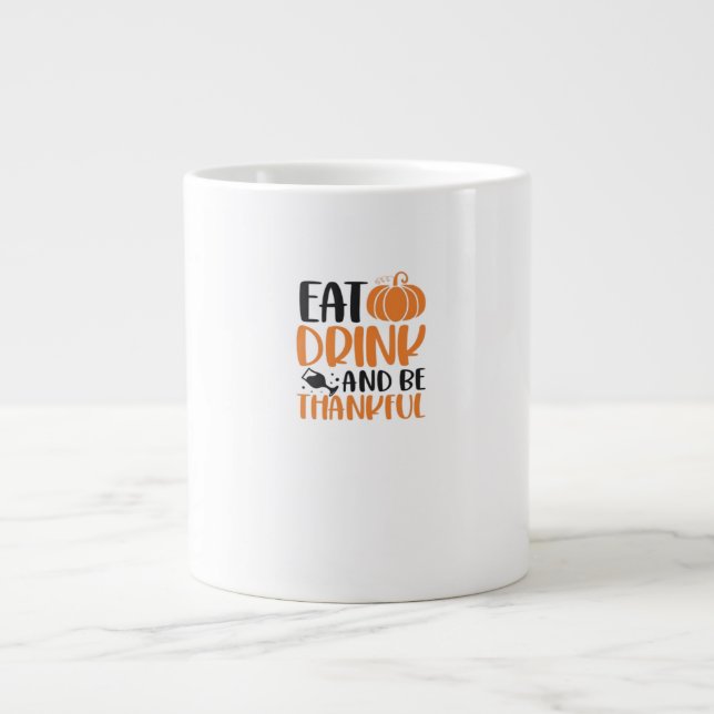 Taza De Café Gigante Coma Bebida Y Tenga Miedo Limpieza Mínima (Frente)