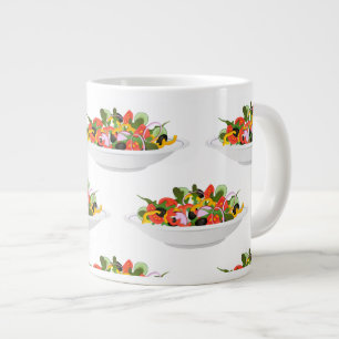Taza De Café Gigante Coma más plantas con letras de motivación de ensal