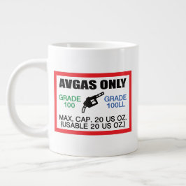 Taza De Café Gigante combustible AVGAS / 100LL solamente