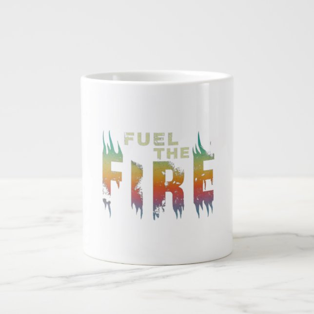 Taza De Café Gigante Combustible el fuego (Frente)