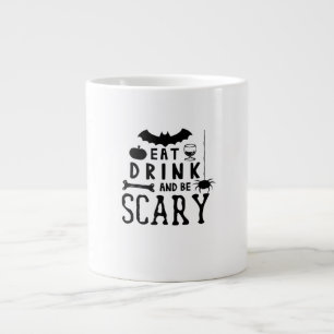 Taza De Café Gigante Come Bebe Y Sé Espantoso Cotización De Halloween