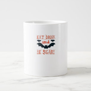 Taza De Café Gigante Come Bebe Y Sé Espantoso Fiesta De Murciélagos De