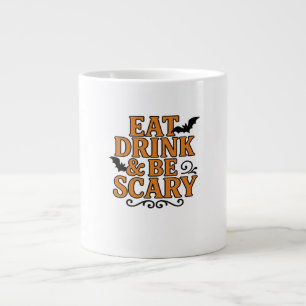 Taza De Café Gigante Come Bebe Y Sé Espantoso Gráfico Vintage De Hallow