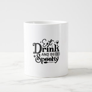 Taza De Café Gigante Come Bebe Y Sé Espeluznante Clásico Retro