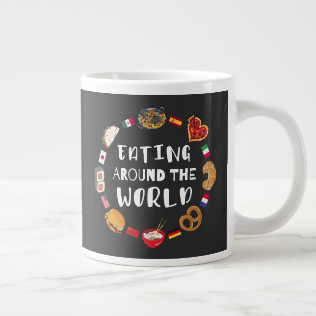 Taza De Café Gigante Comer alrededor del mundo (Derecha)