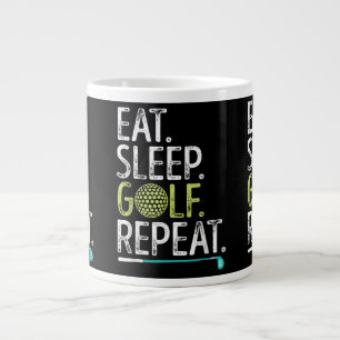 Taza De Café Gigante Comer Dormir Golf Repetir Golfeando Golfista Diver