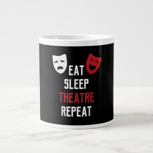 Taza De Café Gigante Comer Sleep Atre Repeat - Musical Broadway Actor G