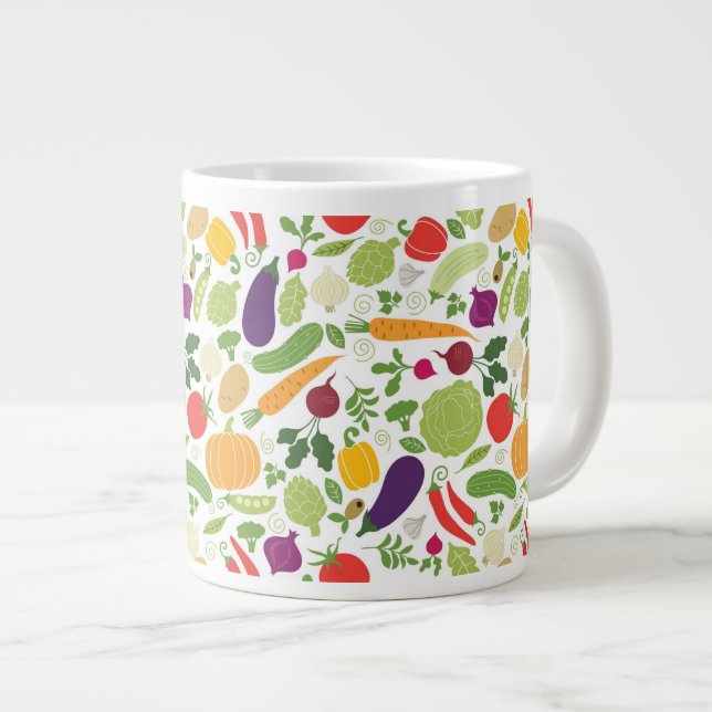 Taza De Café Gigante Comida en un fondo blanco (Derecha)