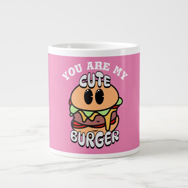 Taza De Café Gigante Comida, hamburguesa, regalo de San Valentín de dul (Frente)