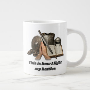 Taza De Café Gigante Cómo Lucho Mis Batallas