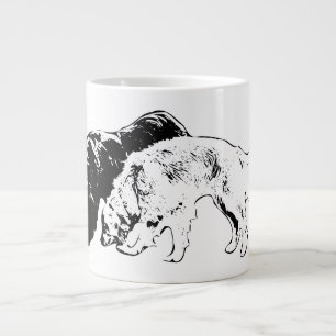 Taza De Café Gigante Compañeros suaves en tinta