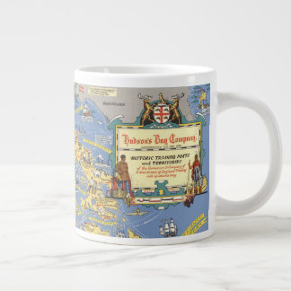 Taza De Café Gigante Compañía de la Bahía de Hudson - Mapa de Canadá
