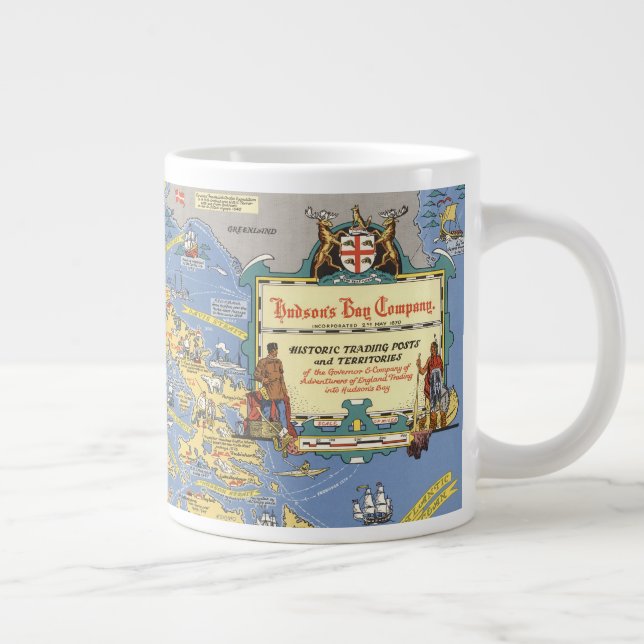 Taza De Café Gigante Compañía de la Bahía de Hudson - Mapa de Canadá (Derecha)