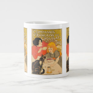 Taza De Café Gigante Compañía Francesa de Chocolates y Tés, Art Nouveau