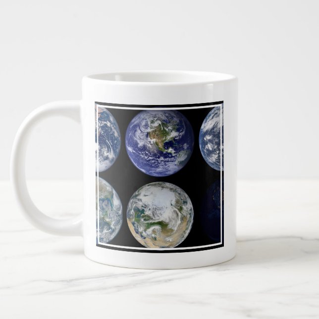 Taza De Café Gigante Comparación De Imágenes De Vistas Icónicas Del Pla (Izquierda)