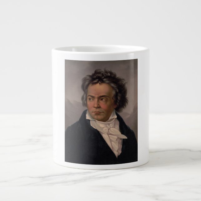 Taza De Café Gigante Compositor musical sinfónico Master Ludwig Beethov (Frente)