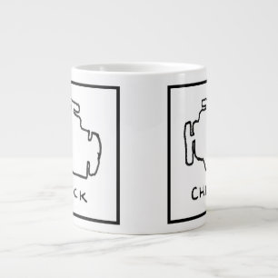 Taza De Café Gigante Compruebe el dibujo ligero del motor
